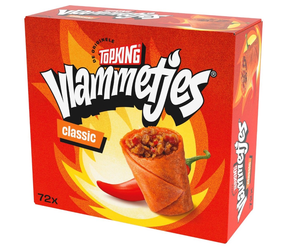 Topking Vlammetjes Classic Heet Gekruid 72st